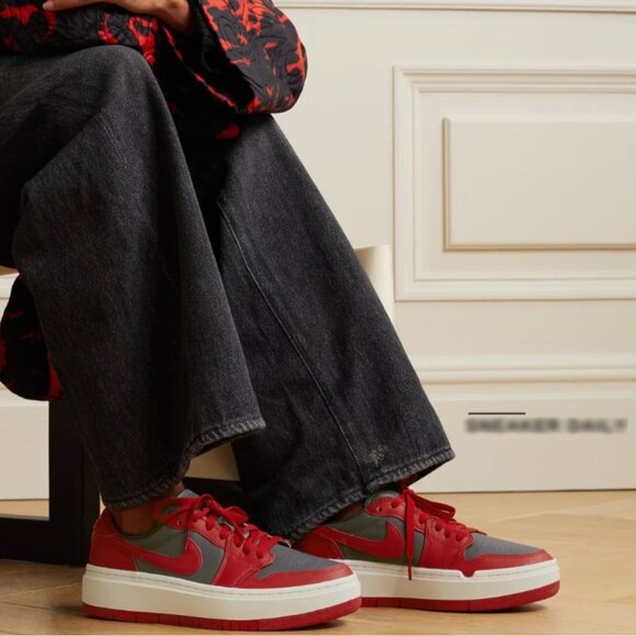 Nike Air Jordan 1 Elevate Low Platform Dark Grey REDSAIL DH7004-006 Women SZ 12 - Picture 9 of 10